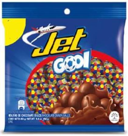 CHOCOLATE JET GOOL BALONES 18UDS 81G