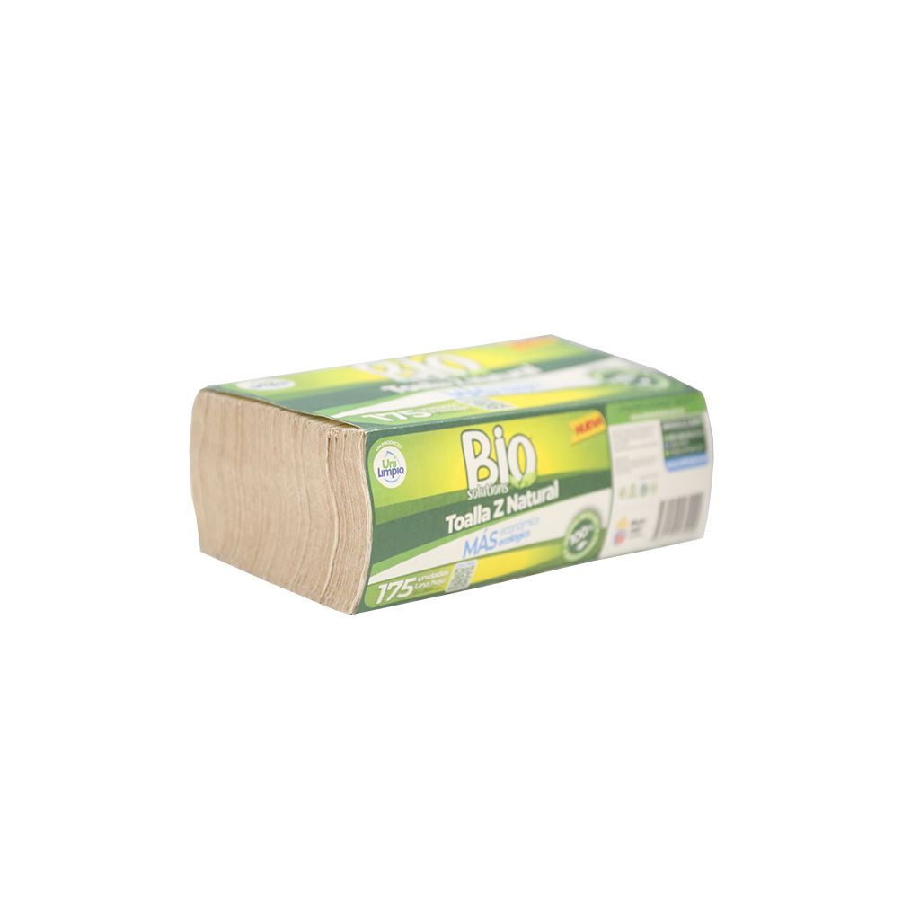 TOALLA DOBLADA EN Z BIO NATURAL 175UDS 2