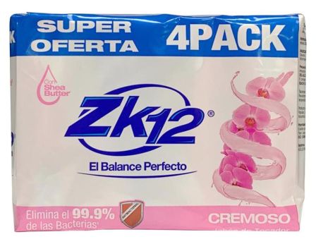JABON DE TOCADOR ZK12 CREMOSO 4PACK 440G