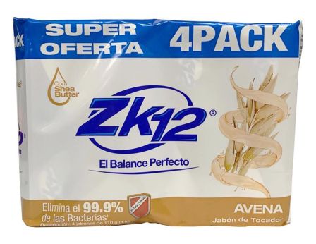 JABON DE TOCADOR ZK12 AVENA 4PACK 440G