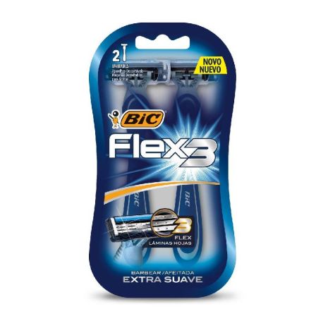 AFEITADORA FLEX 3LAMINAS BIC 2UDS