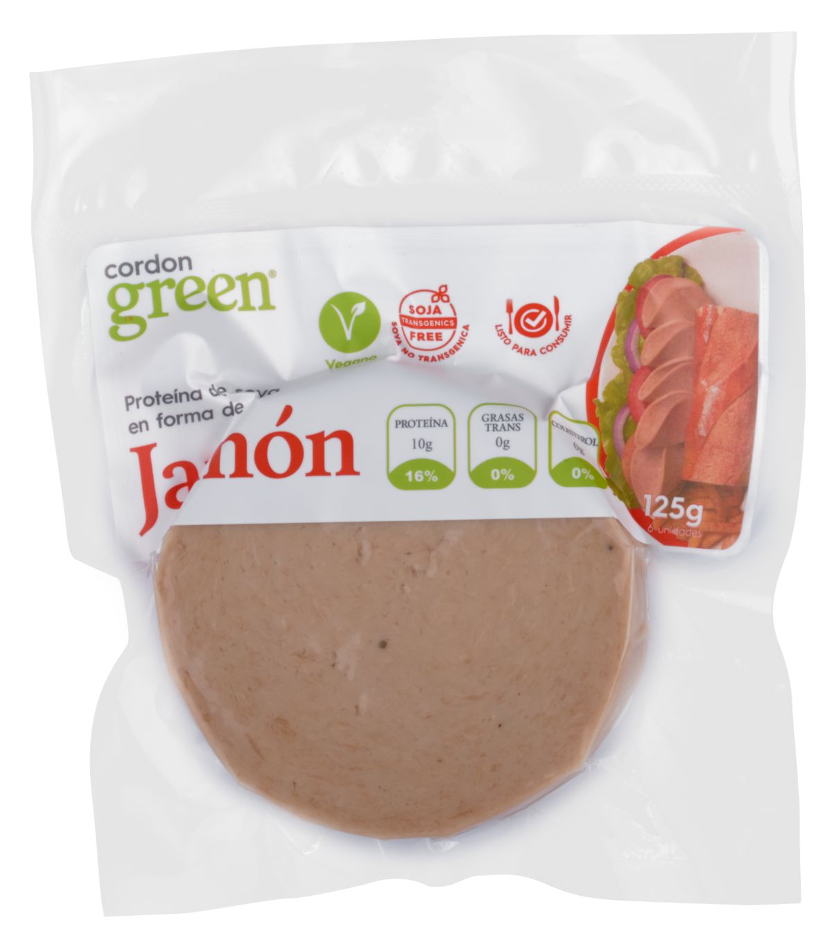 PROTEINA DE SOYA JAMON CORDON GREEN 125G