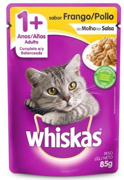 WHISKAS ADULTO POLLO EN SALSA 1 + ANOS 8