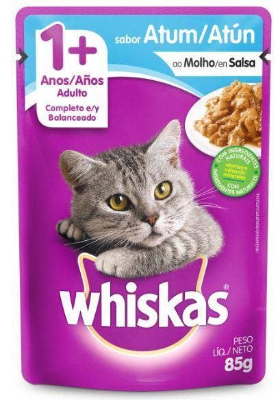 WHISKAS ADULTO ATUN EN SALSA 1 + ANOS 85