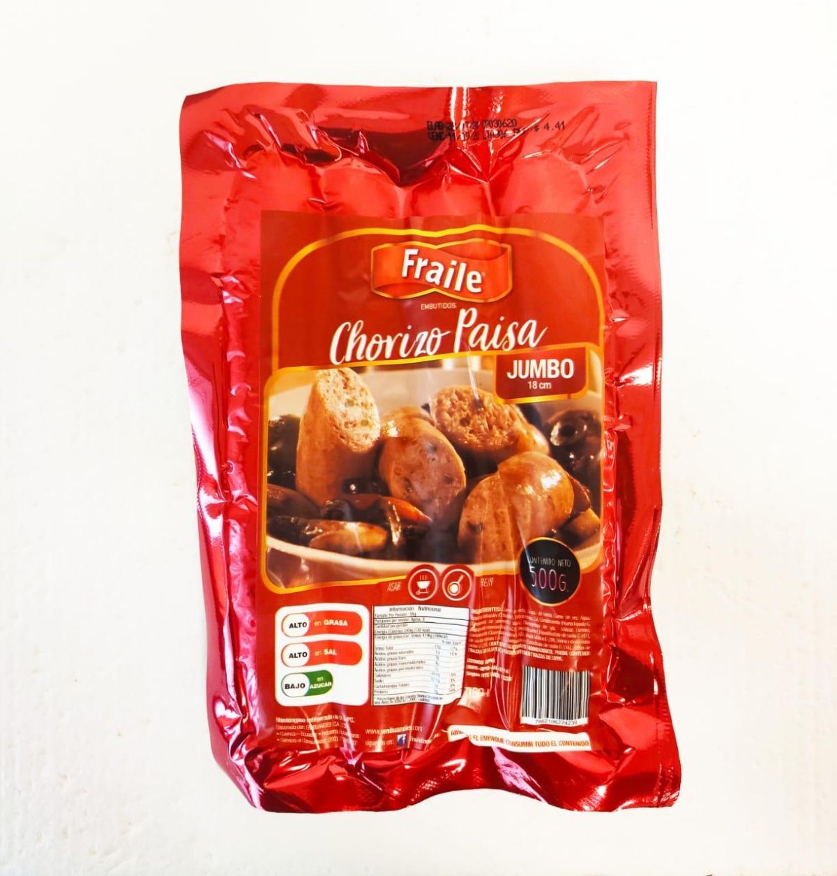CHORIZO PAISA FRAILES PRECOCIDO 450G F00
