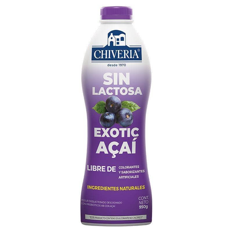 YOGURT DESLACTOSADO EXOTIC ACAI CHIVERIA