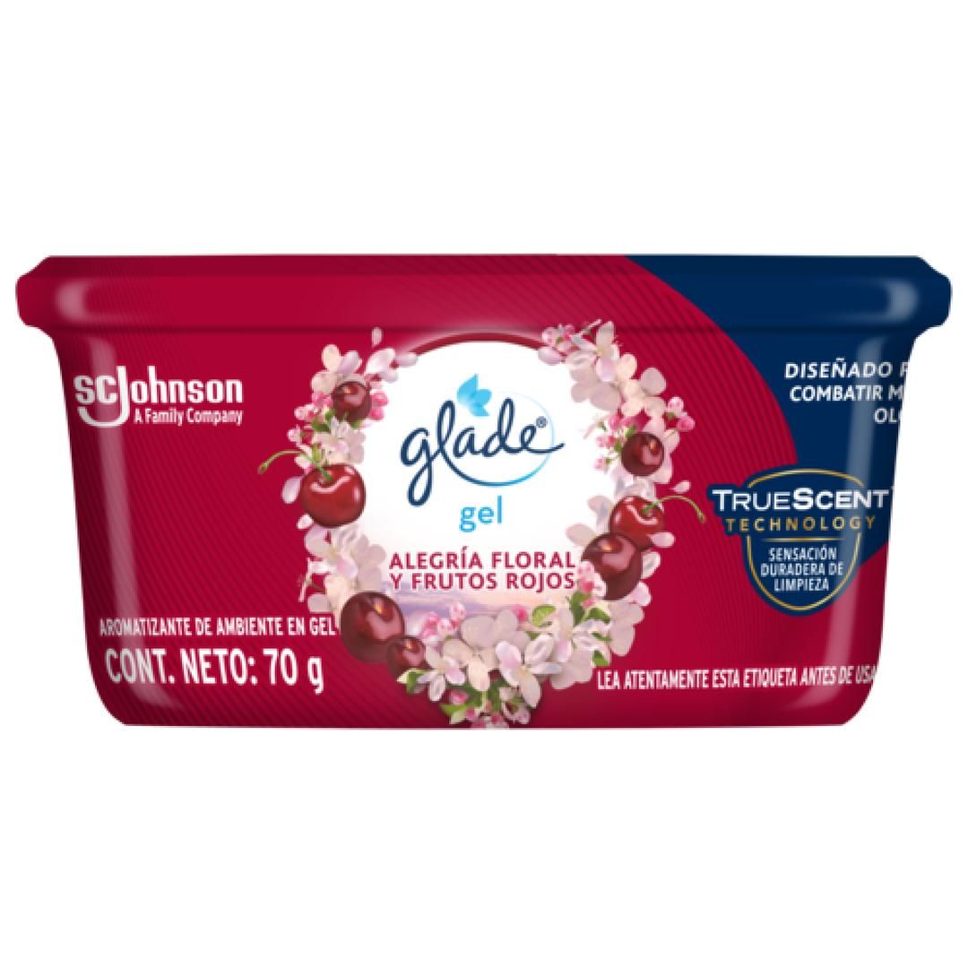 GLADE MINI GEL HOGAR ALEGRÍA FLORAL Y FRUTOS ROJOS