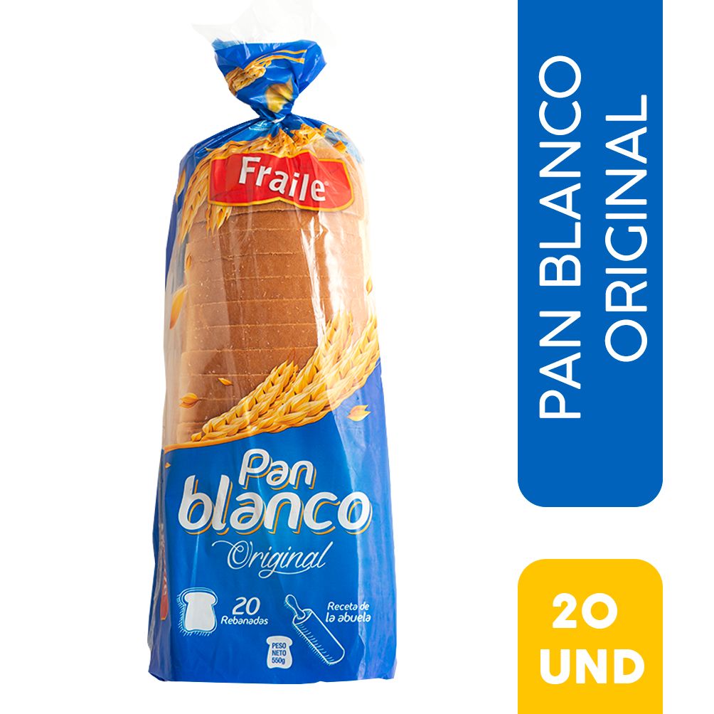 PAN DE MOLDE BLANCO G.O 500G 20REBANADAS