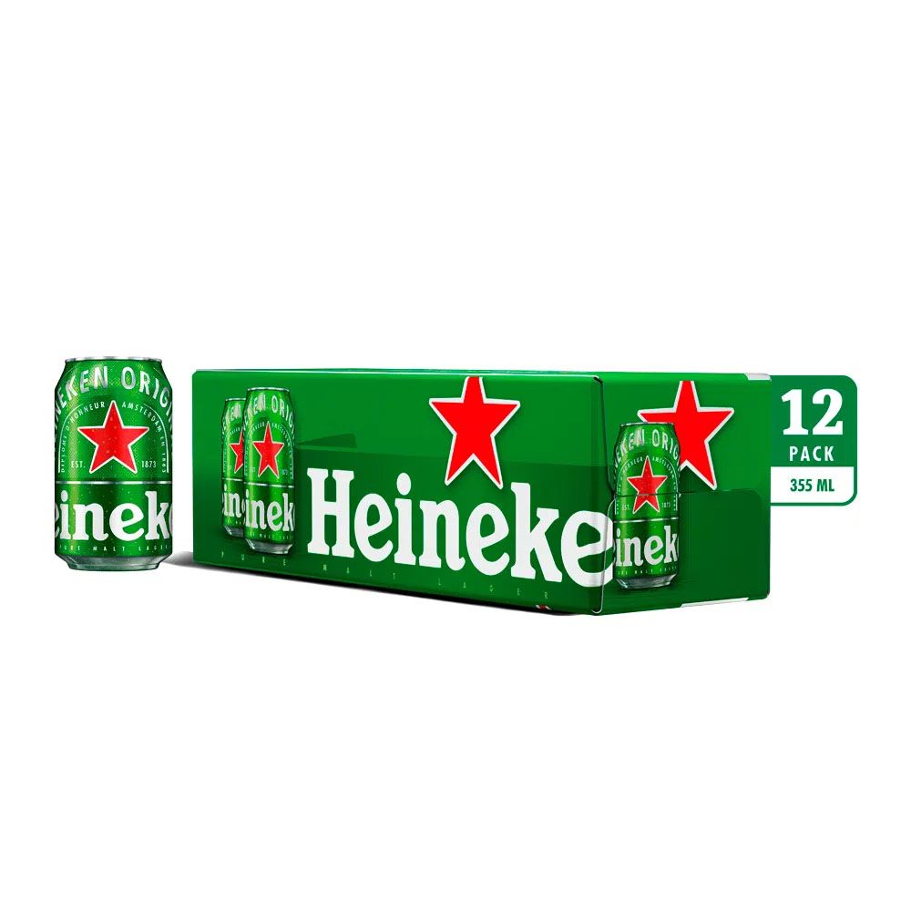 LATA TWELVE PACK HEINEKEN 355ML
