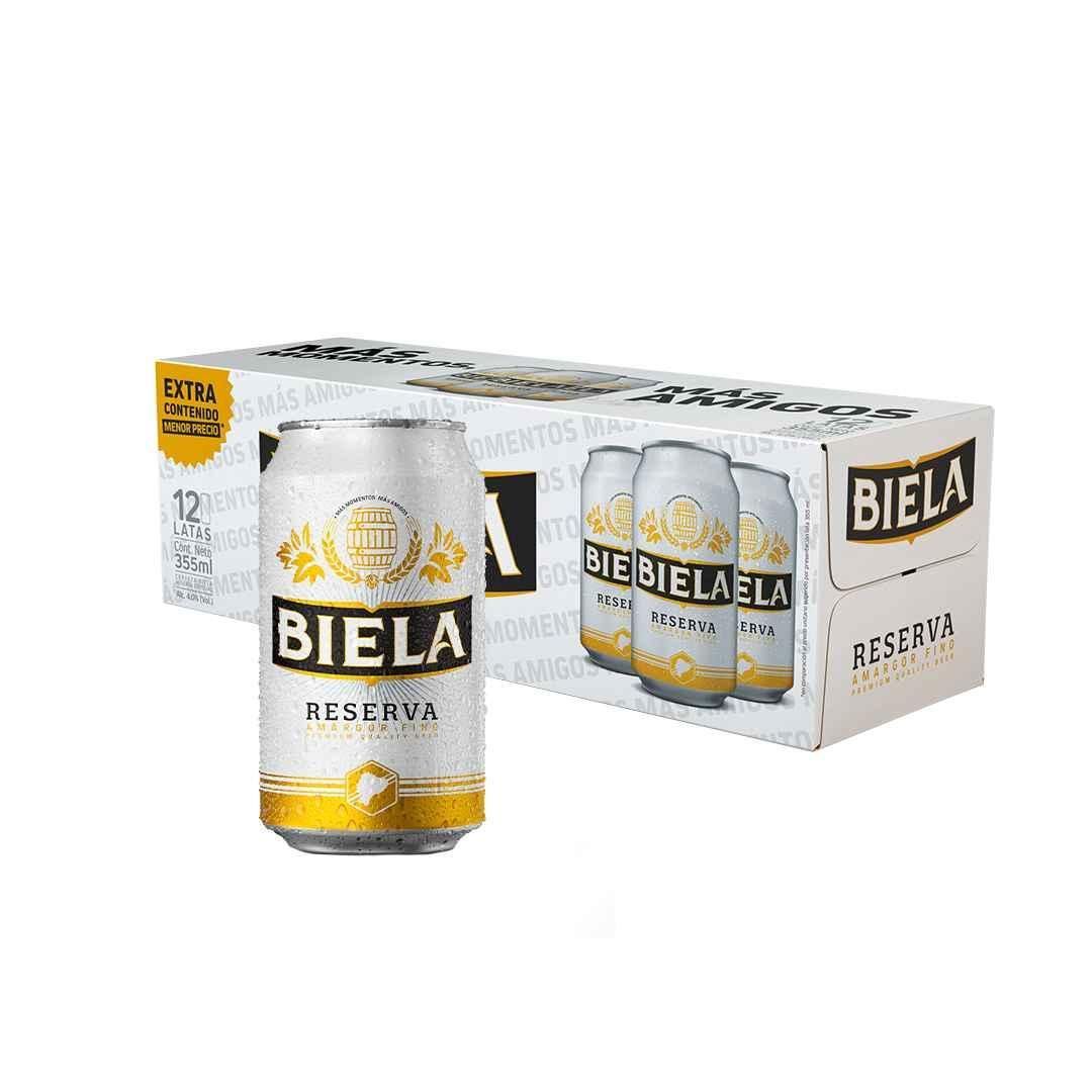 LATA RESERVA TWELVE PACK BIELA 355ML