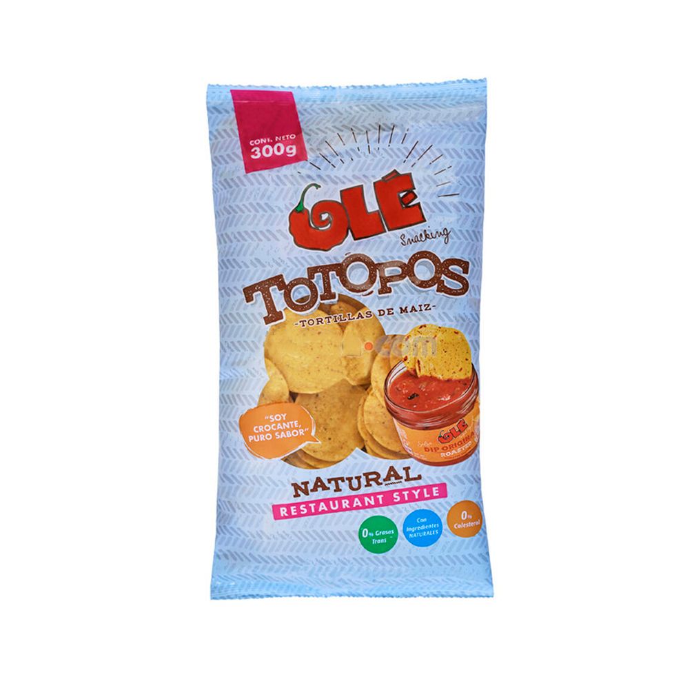 TORTILLAS DE MAIZ TOTOPOS NATURAL OLE 30