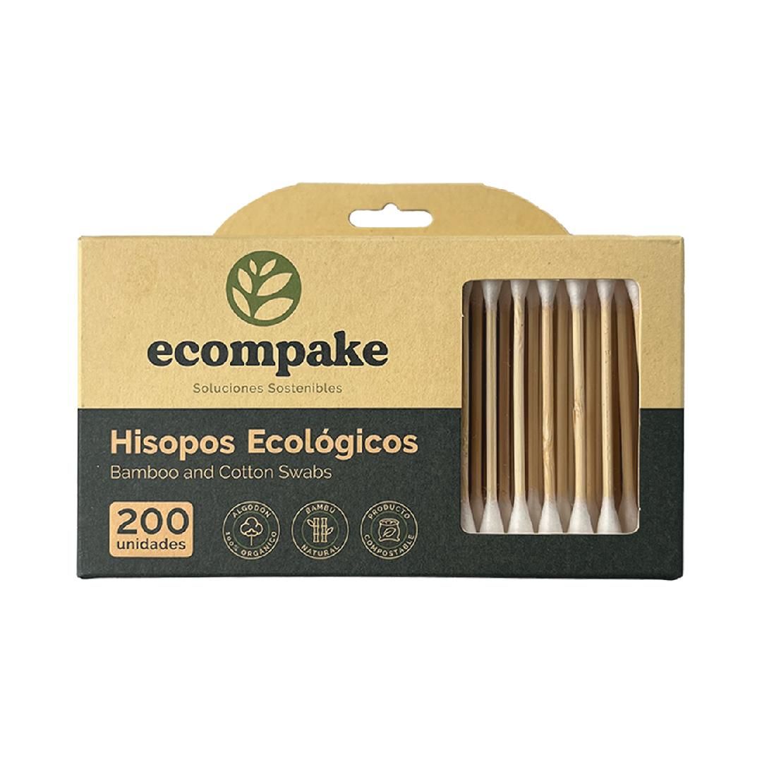 COTONETES HISOPOS ECOLOGICOS ECOMPAKE 200UDS