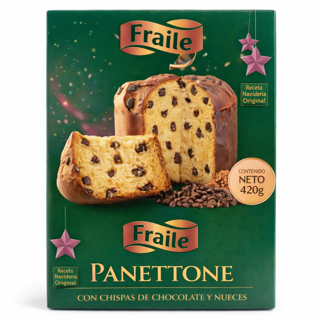 PANETTONE CHISPAS CHOCOLATE Y NUECES FRA