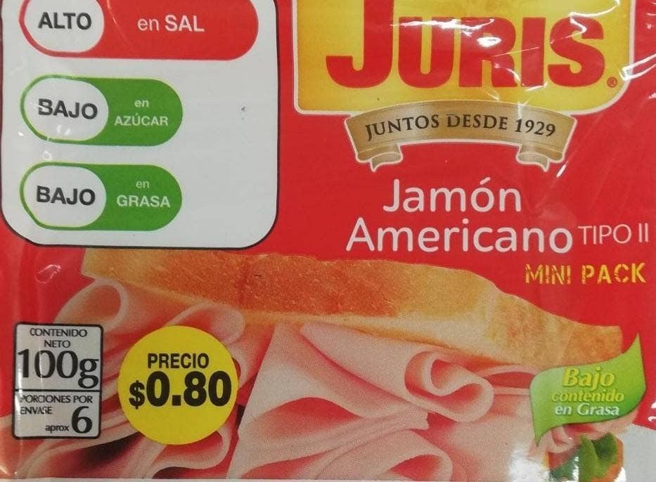 JU JAMON AMERICANO MINI PACK 100G
