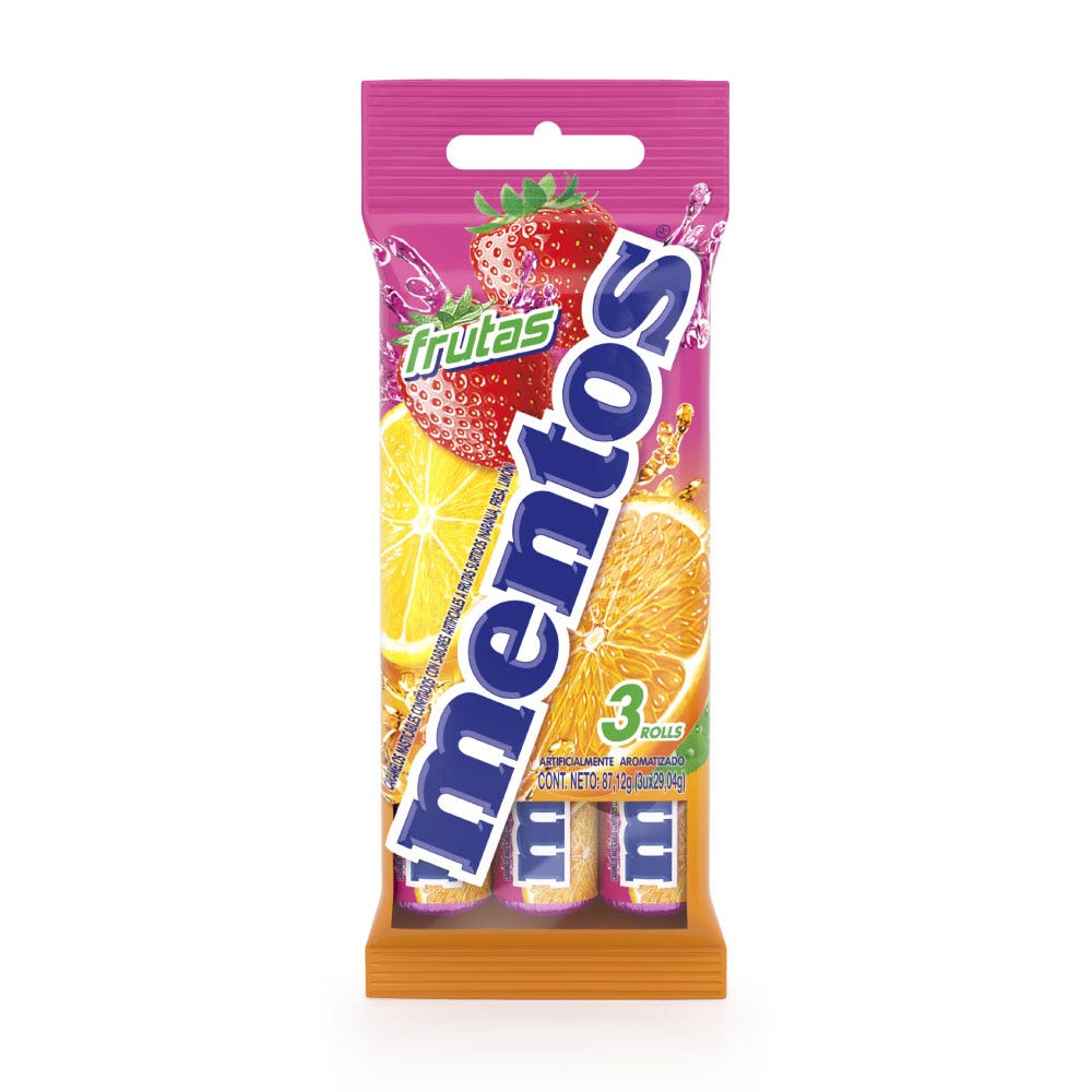 ROLLO CARAMELOS MASTICABLES FRUTAS MENTO