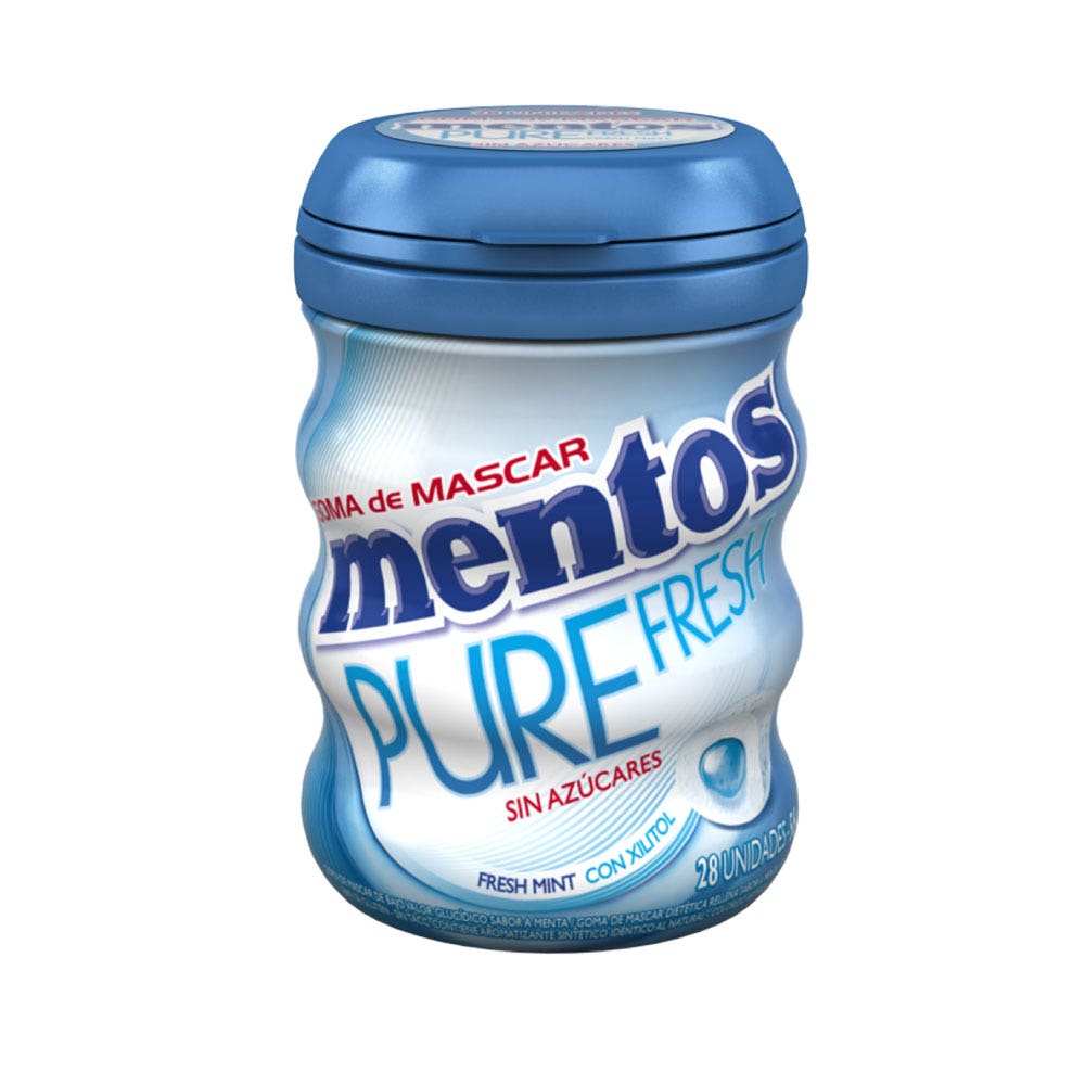 GOMA DE MASCAR BOTELLA FRESH MINT MENTOS 60G