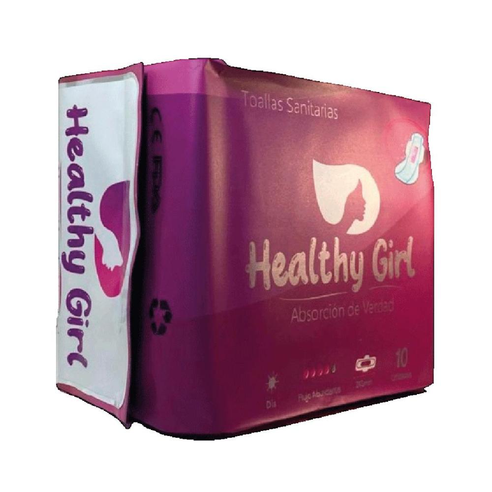 HEALTHY GIRL TOALLAS SANITARIAS DIA PREMIUM ROSADA 10UND X24