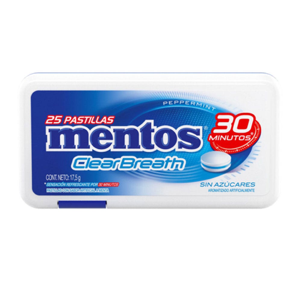 PASTILLAS MASTICABLES PEPPERMINT MENTOS 17.5G