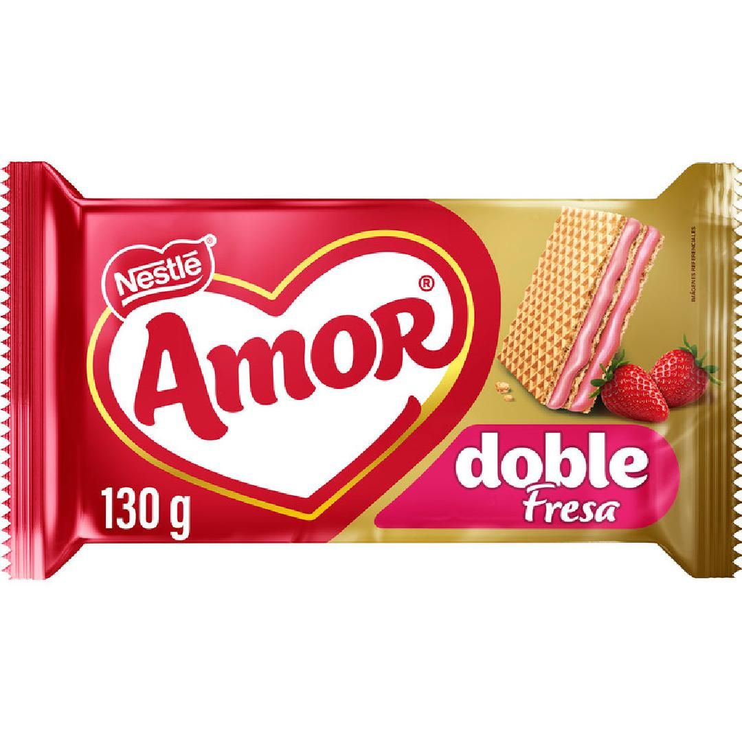 AMOR WAFER FRESA DOBLE CREMA NESTLE 130G