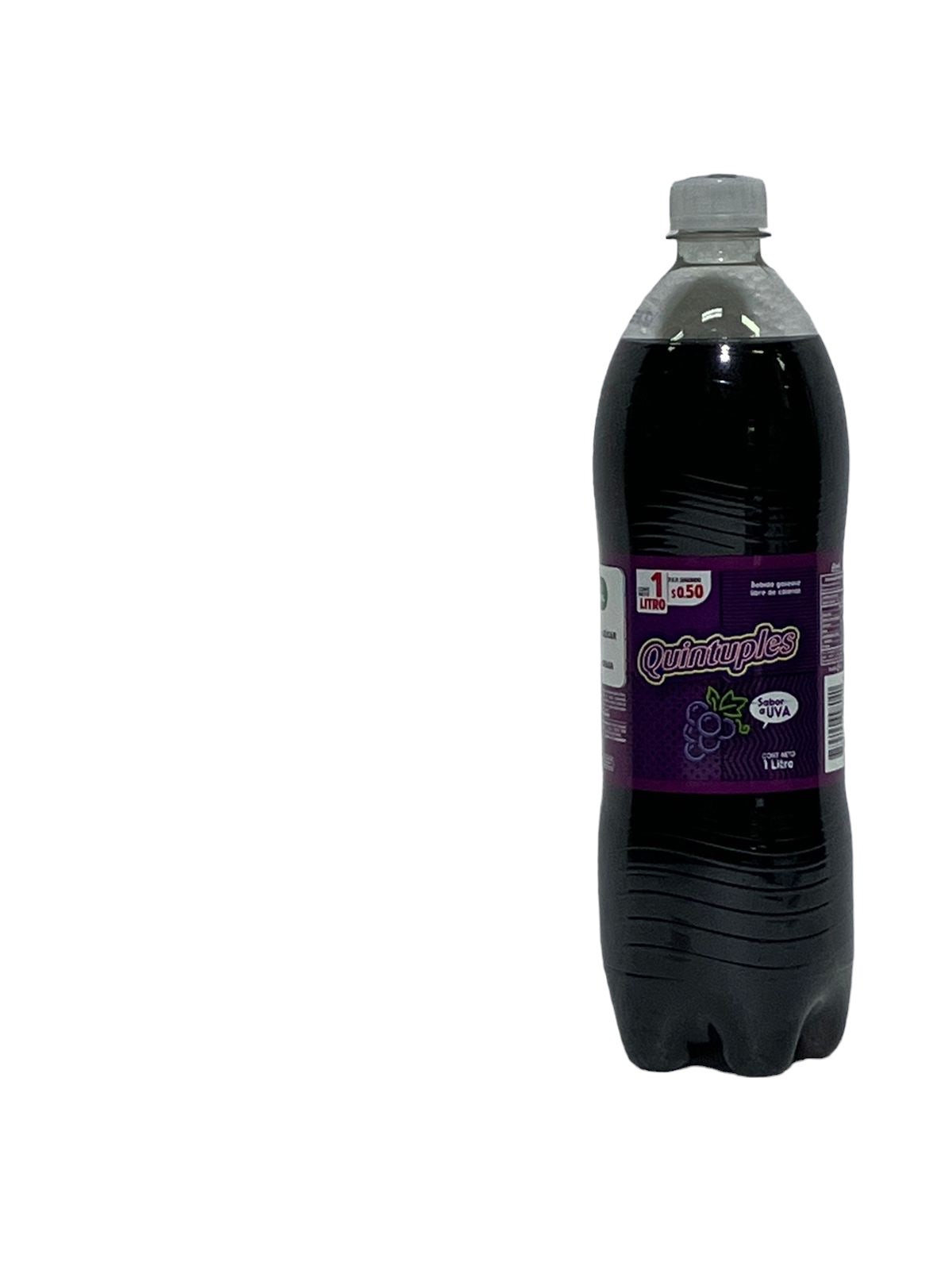 BEBIDA GASEOSA SABOR A UVA QUINTUPLES 1L
