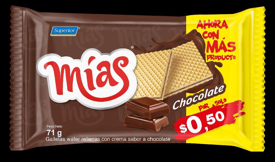 GALLETAS WAFER CHOCOLATE MIAS 71G