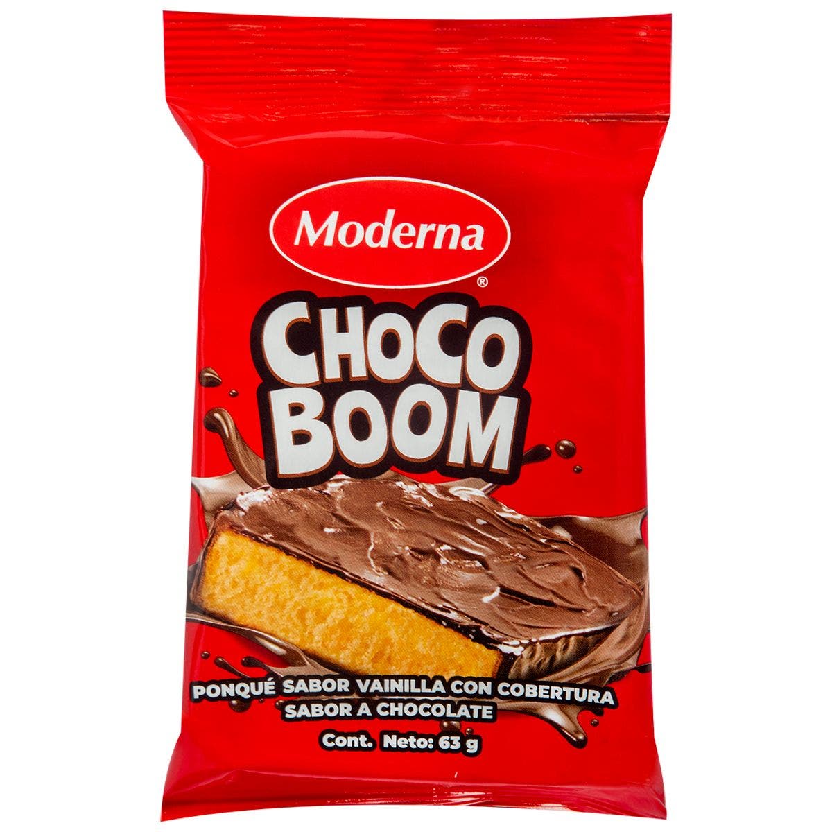CAKE CUBIERTO CON CHOCOLATE MODERNA 63G