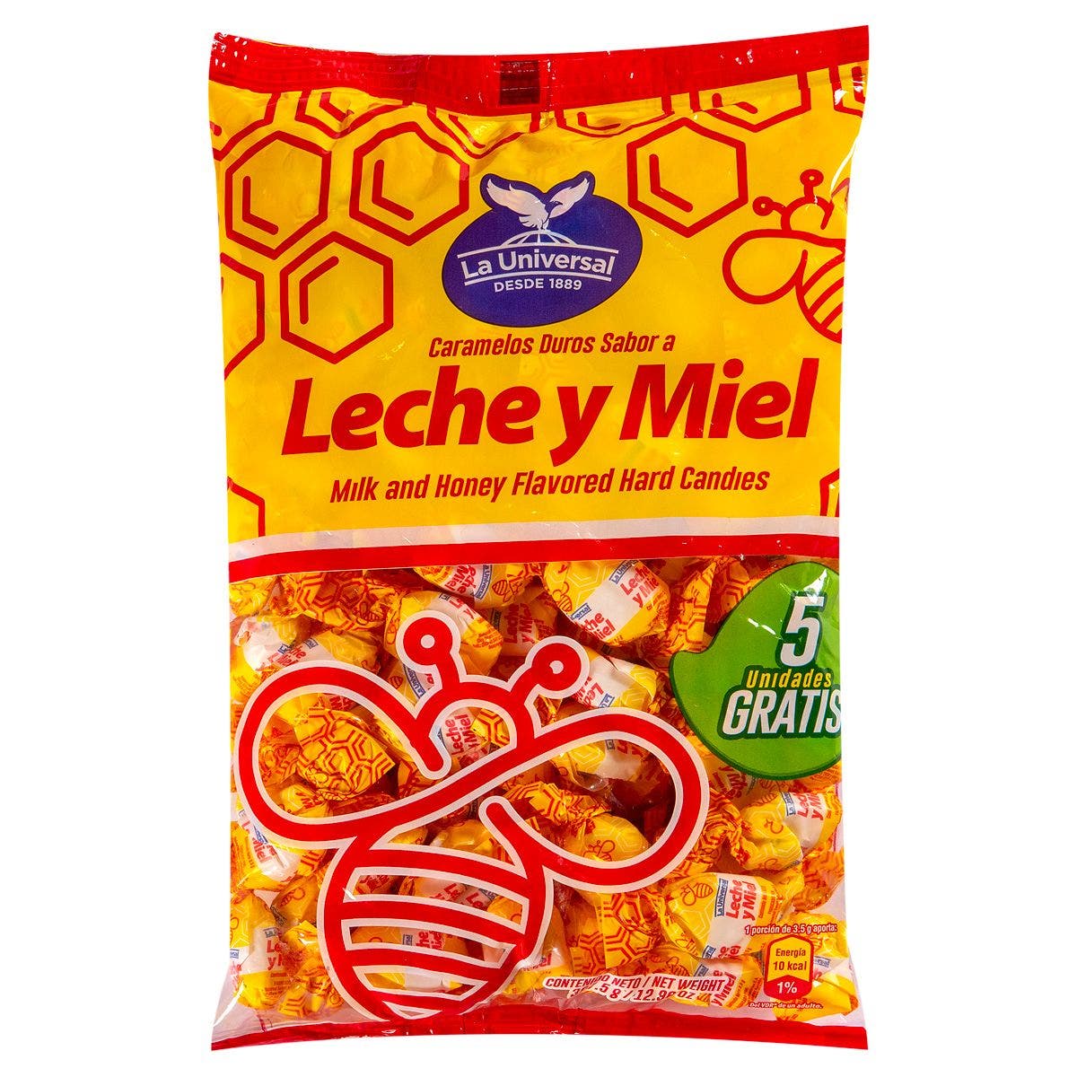 CARAMELO DURO LECHE Y MIEL FUNDA 367.5G