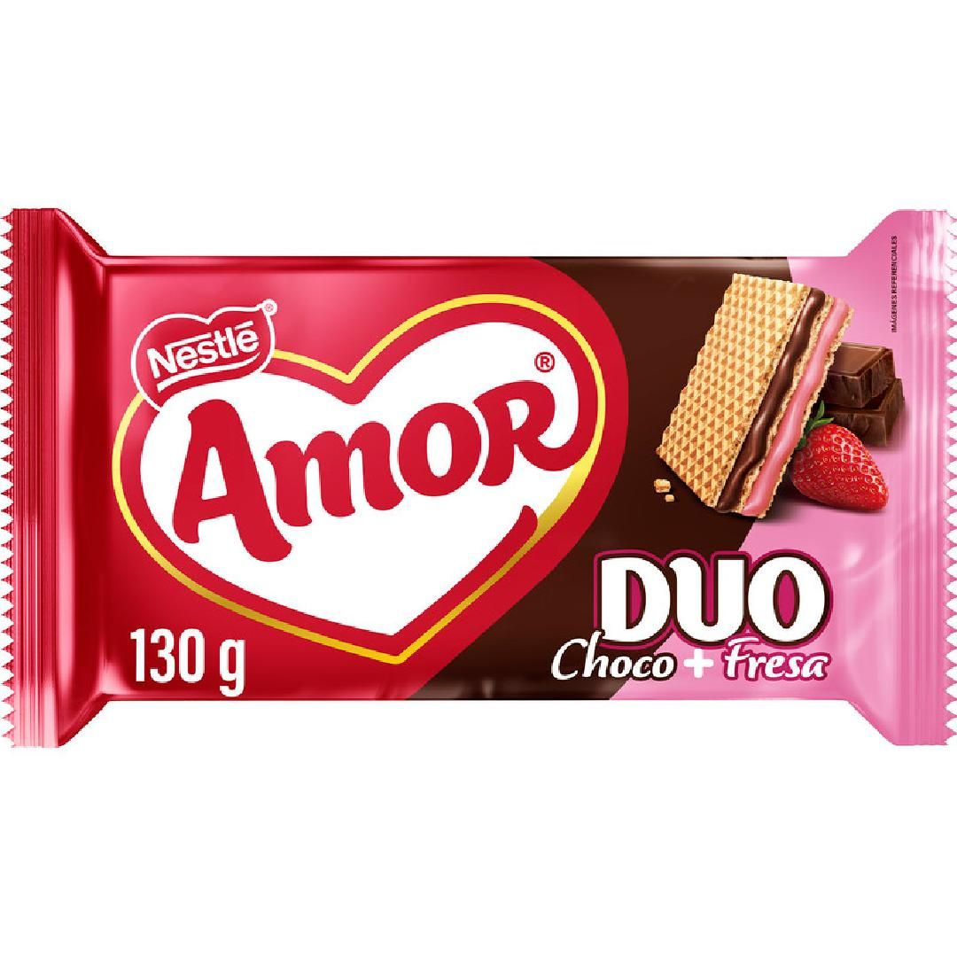 GALLETA WAFER AMOR CHOCO FRESA 130G