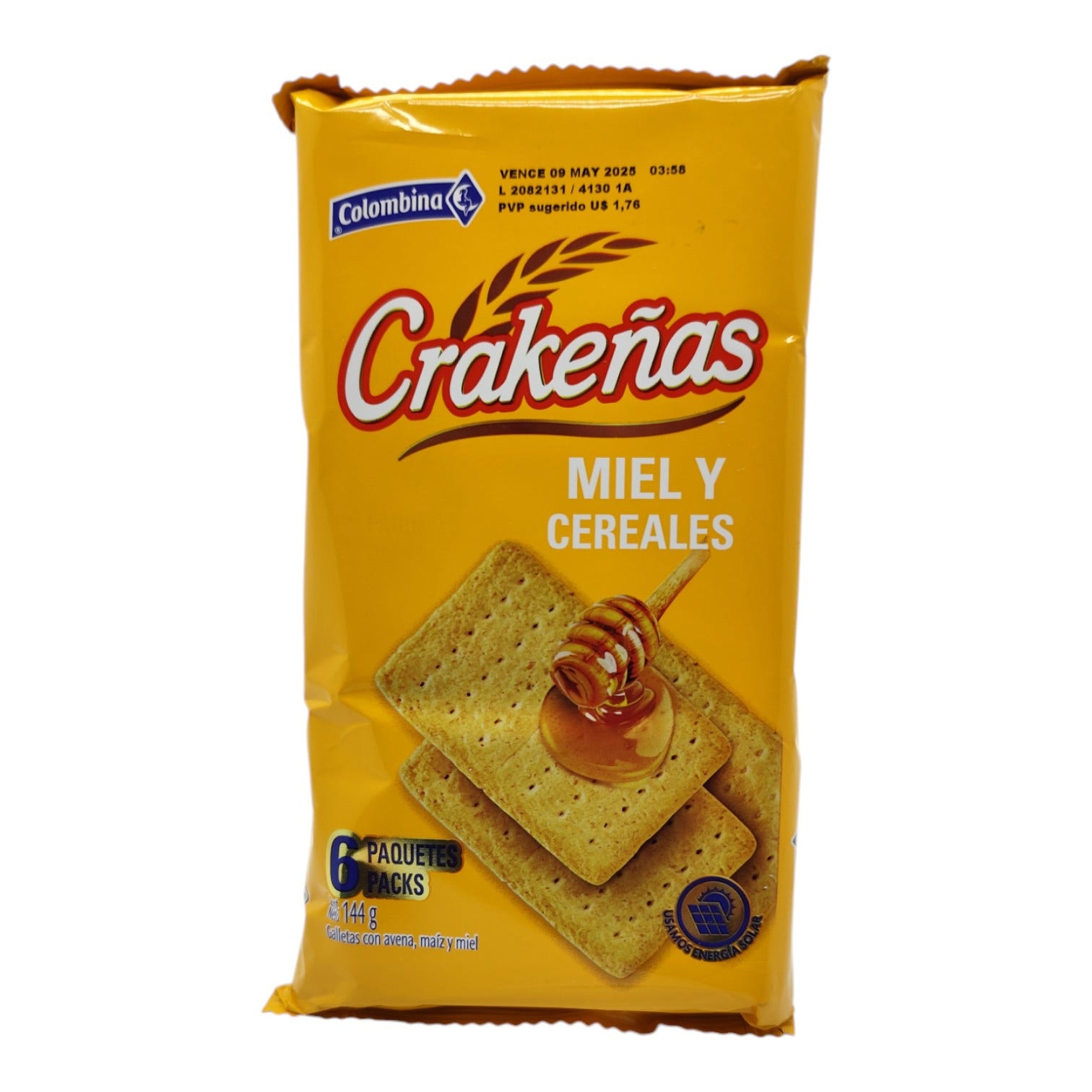 GALLETAS CRAKENAS MIEL Y CEREAL X6 144G