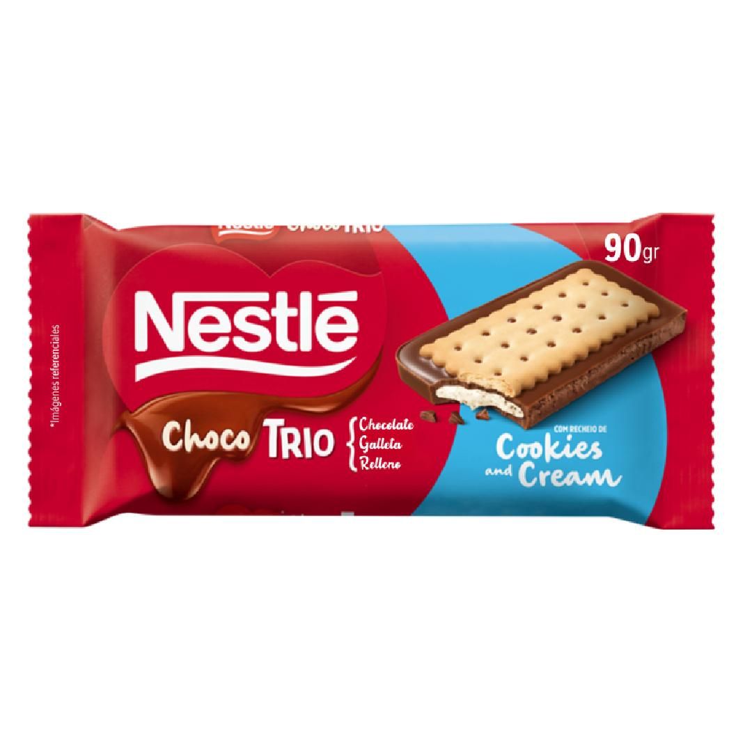 CHOCOLATE TRIO COOKIES AND CREAM 90G