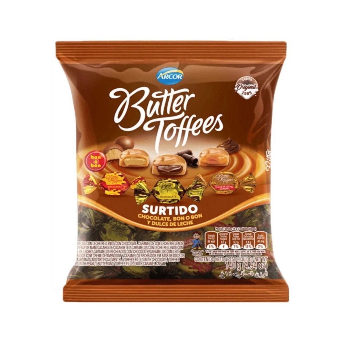 CARAMELO SURTIDO BUTTER TOFFEES FND 140G