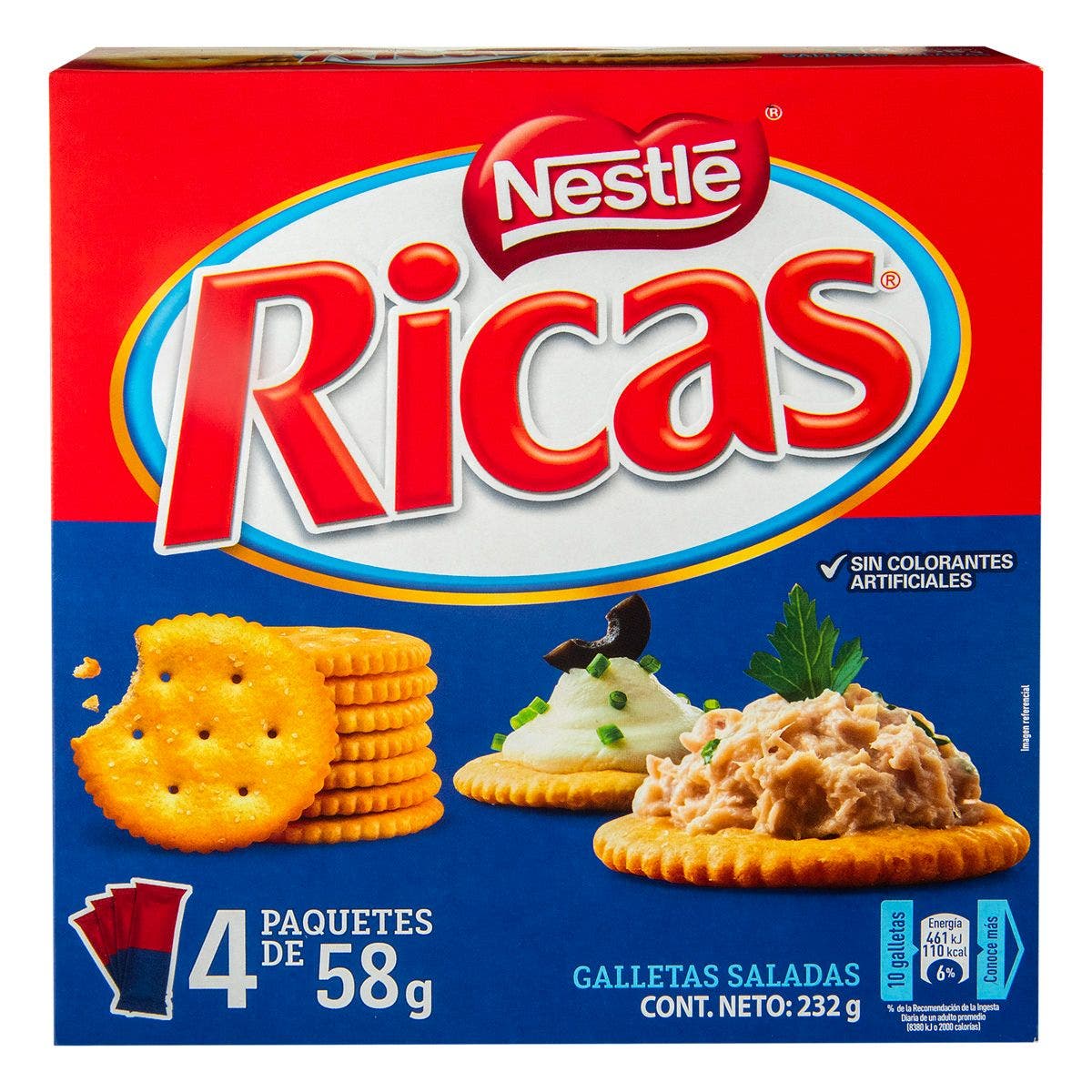 GALLETAS RICAS X4 CAJA 232G