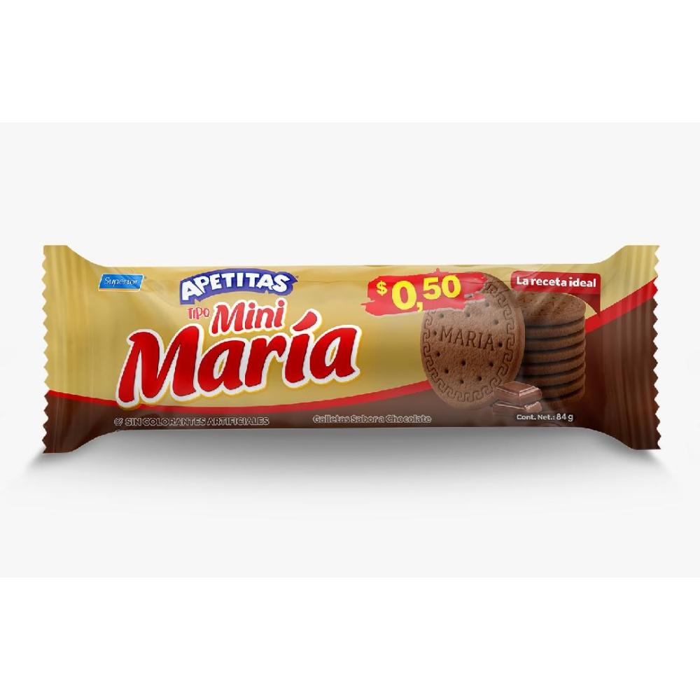 APETITAS TIPO MINI MARIA CHOCOLATE 28X84G