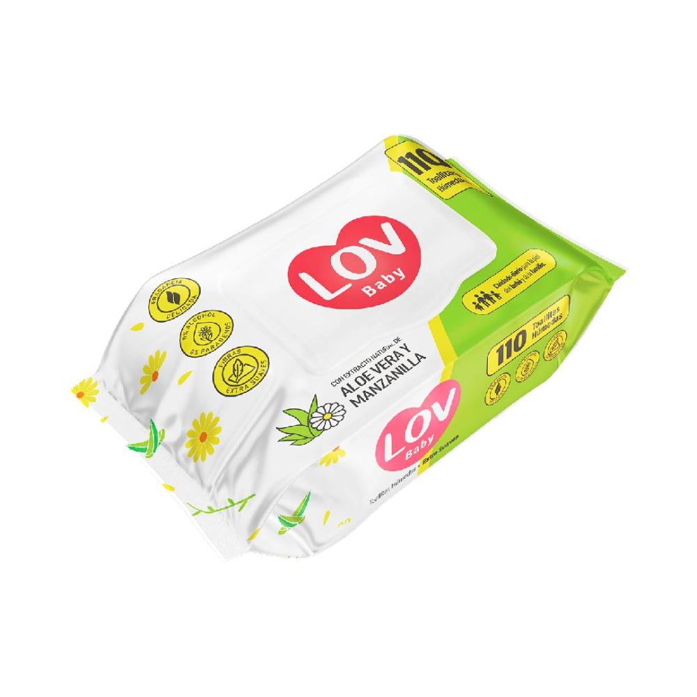 LOV TOALLITAS HUMEDAS ALOE X 110 TELA LISA