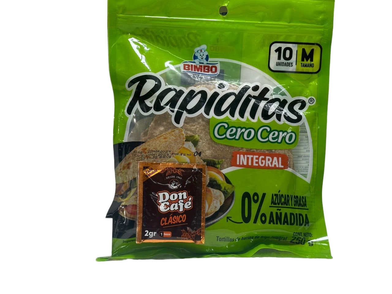 TORT. RAPIDIDTAS CERO CERO 1P 250GR