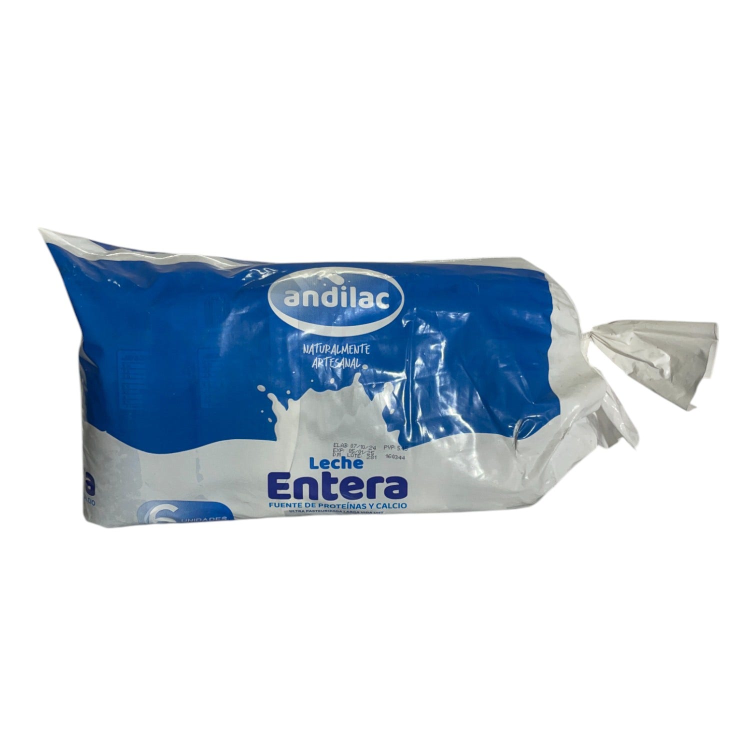 6 PACK LECHE ENTERA ANDILAC UHT