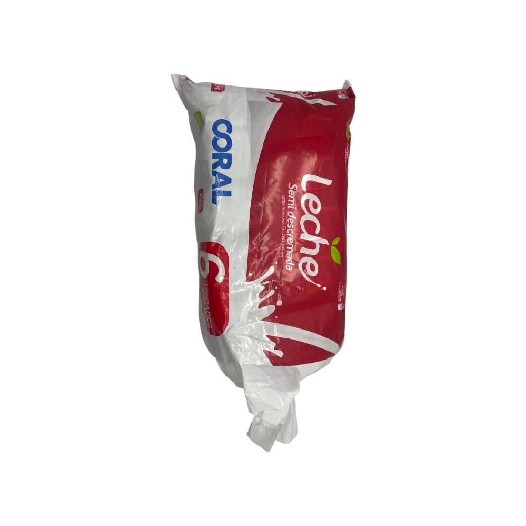 LECHE SEMIDESCREMADA 6PACK UHT CORAL