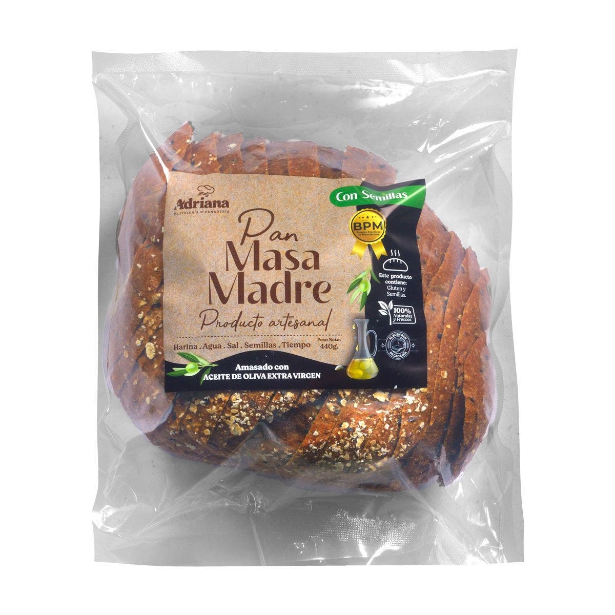 PAN GOURMET INTEGRAL MULTISEMILLAS CON MASA MADRE
