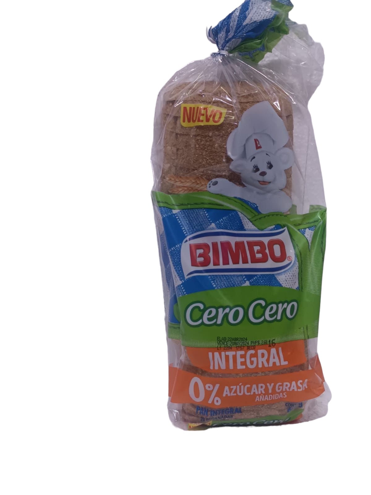 PAN MOLDE INTEGRAL CERO CERO BIMBO 600G