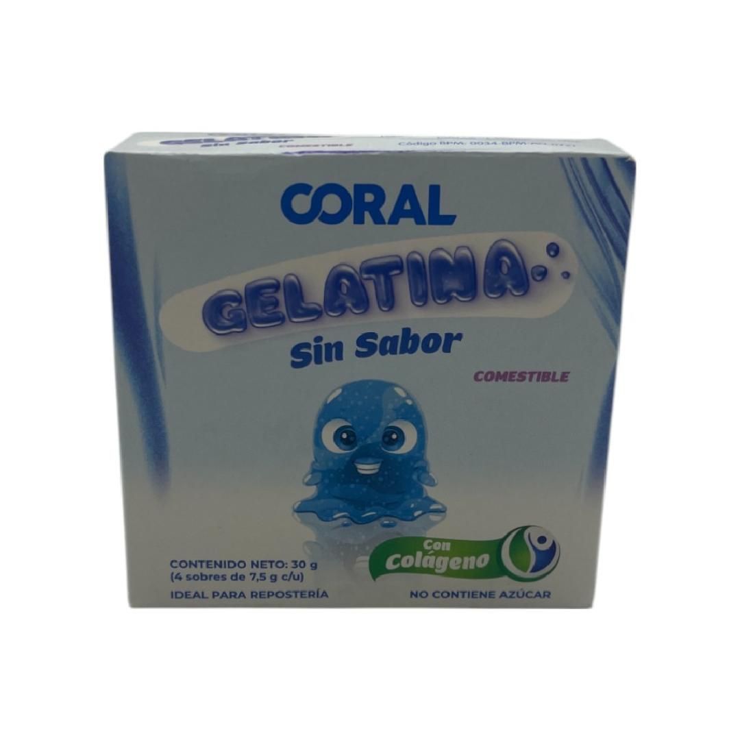 GELATINA SIN SABOR CORAL 30G