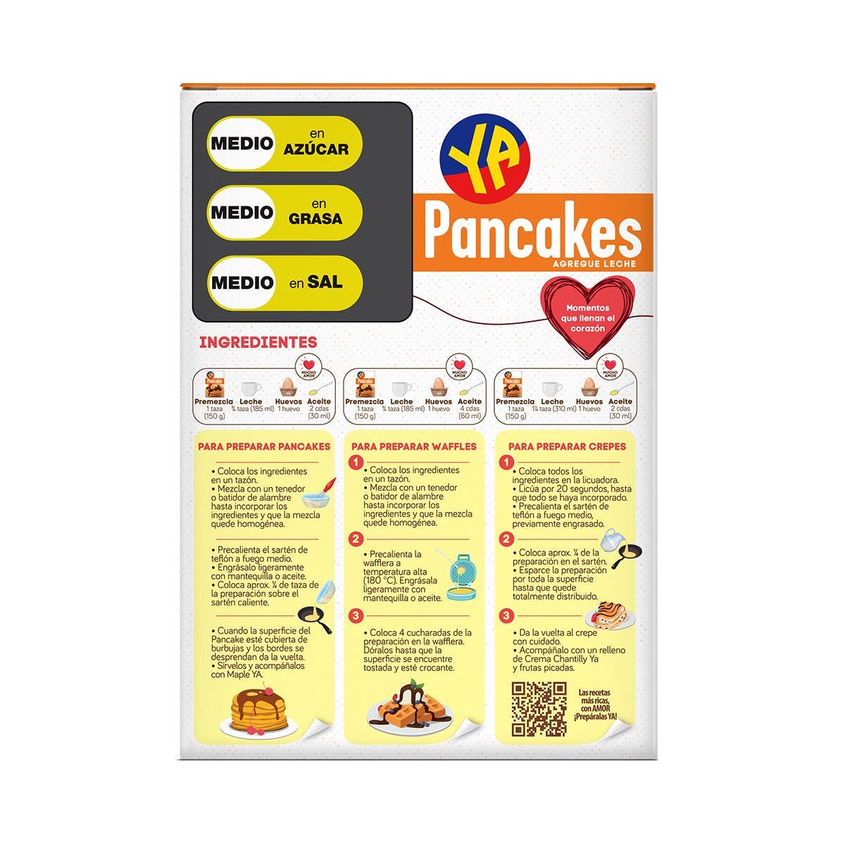 PREMEZCLA CON LECHE PANCAKE YA 500G - Imagen 2