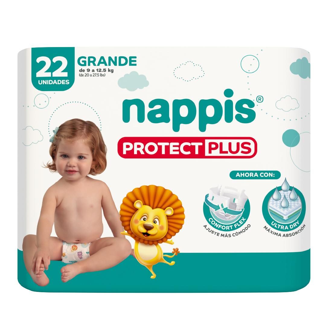 PAÑAL NAPPIS PROT PLUS GRANDE 22UN