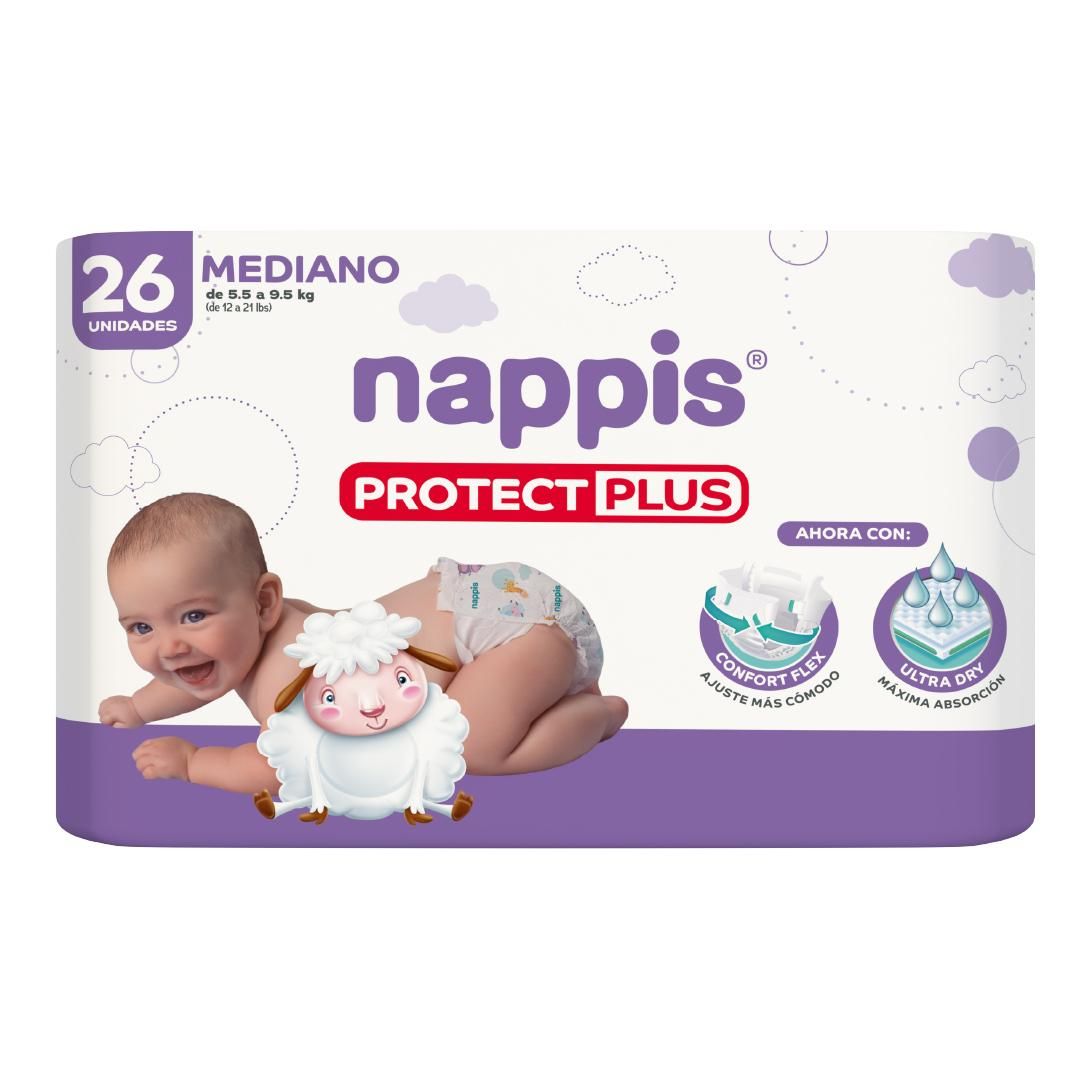 PAÑAL NAPPIS PROT PLUS MEDIANO 26UN