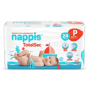 PAÑAL NAPPIS TOTAL SEC PEQUEÑO 24UN