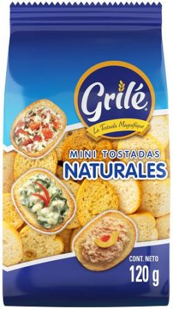 GRILE MINI TOSTADAS NATURALES 120G