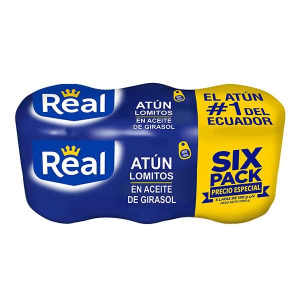 ATUN EN ACEITE SIX PACK REAL 180G