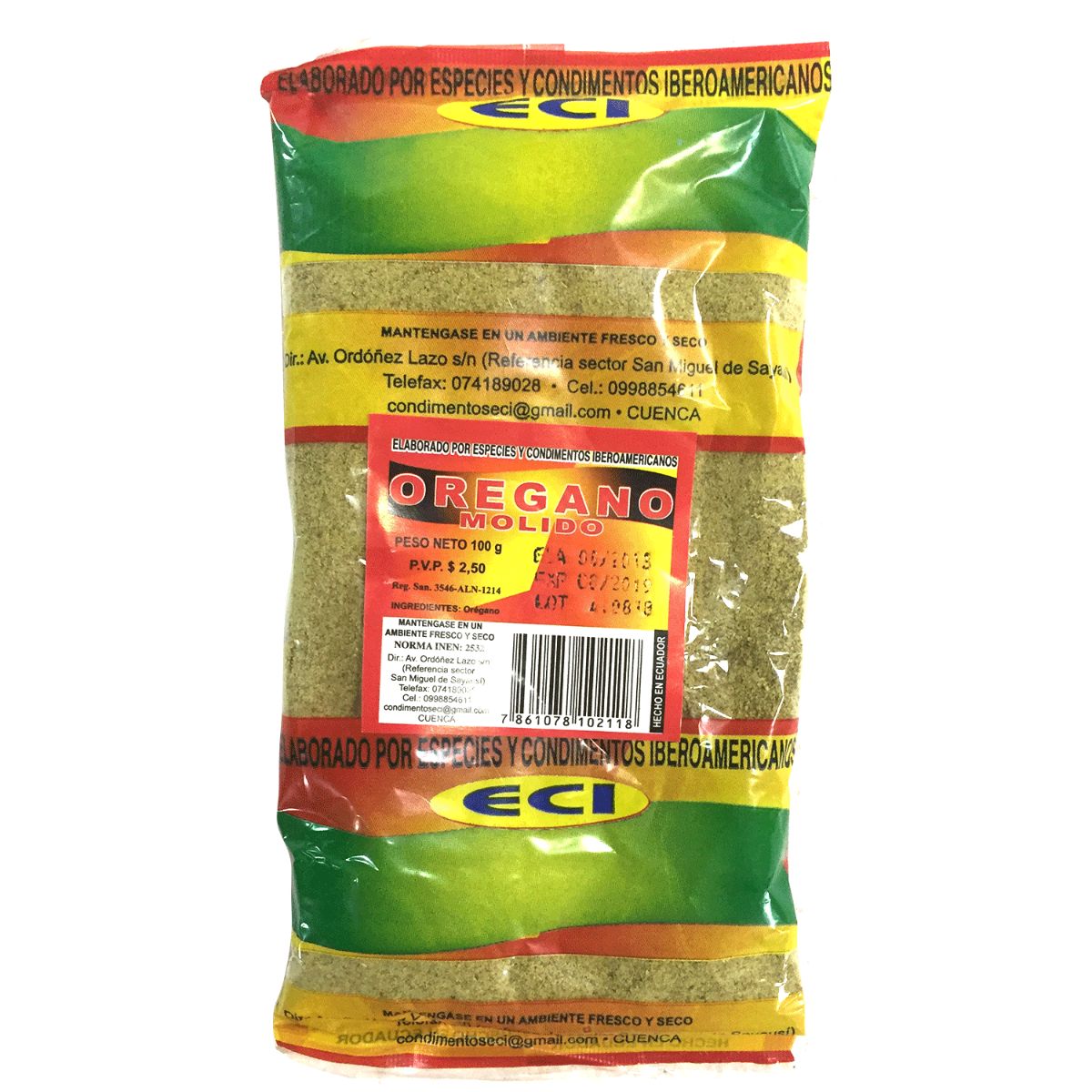 OREGANO MOLIDO ECI 100G