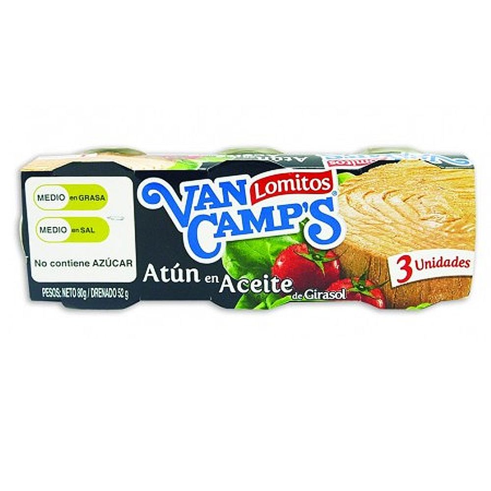 ATUN TRIPACK ACEITE VEGETAL VANCAMP 80G