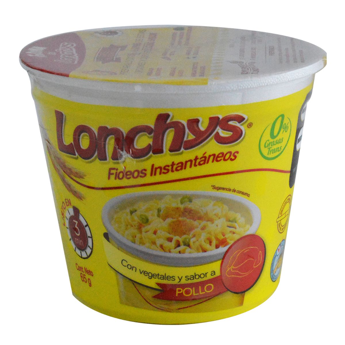 FIDEOS LONCHYS SABOR A POLLO 64G