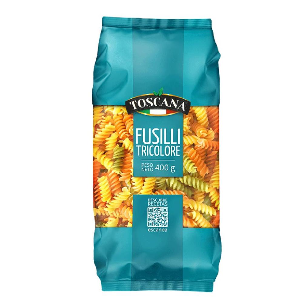 FIDEOS FUSILI TRICOLOR TOSCANA 400G